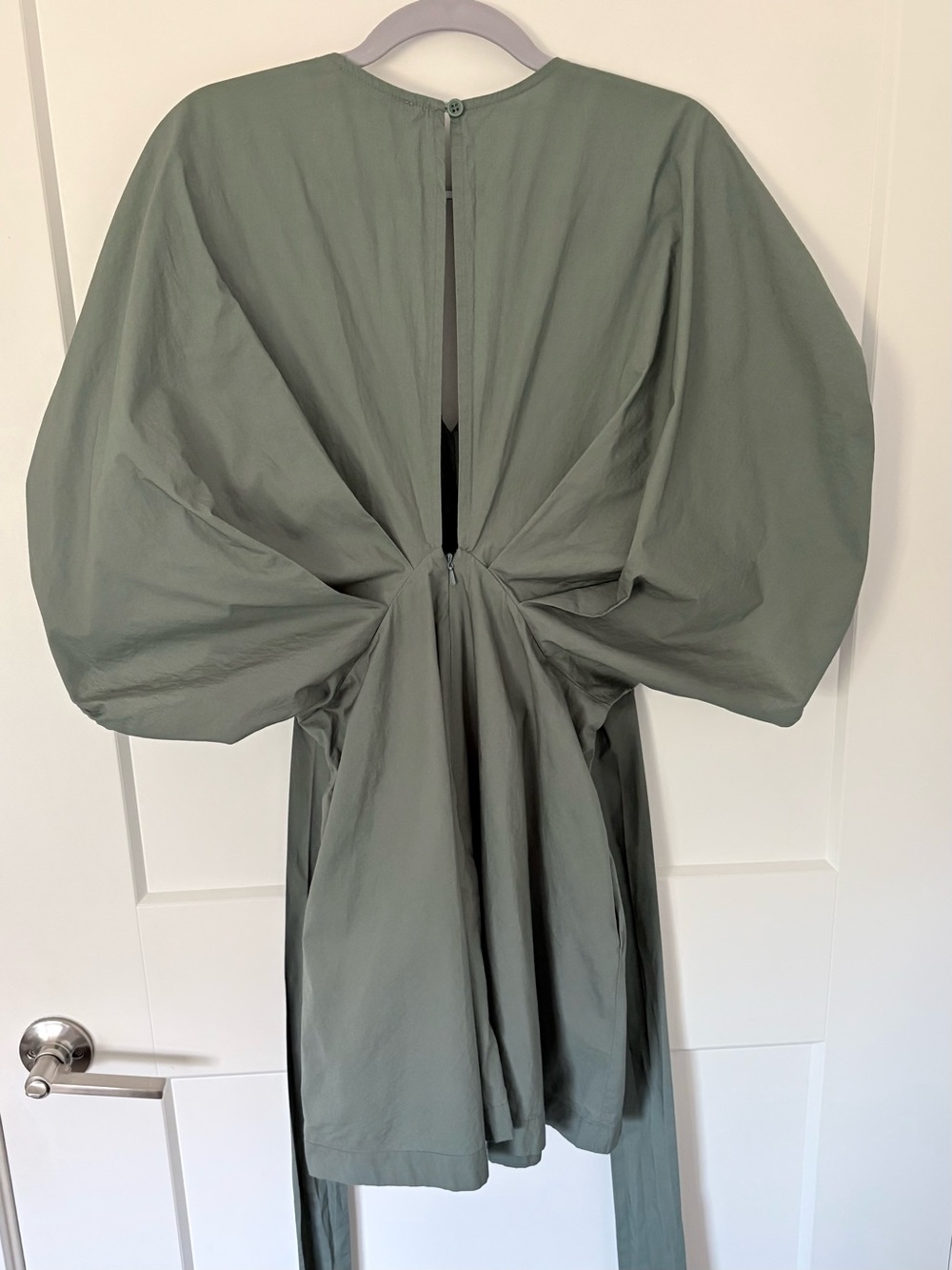 Anthropologie Sage Green Dress with Pleated Dolman Style Sleeves-NWOT - Picture 9 of 9